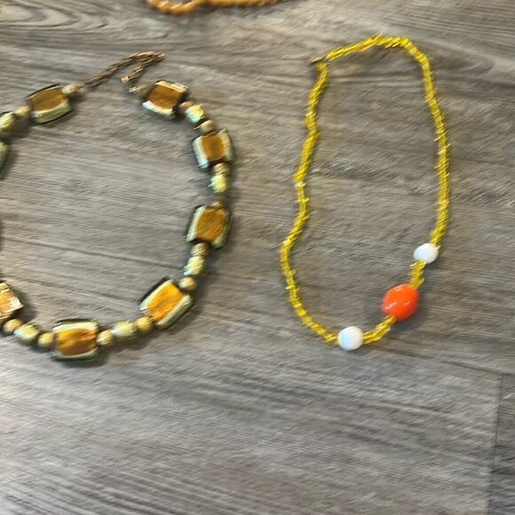 Vintage Gold and Brown Multi-Strand Necklace Set - Picture 7 of 7